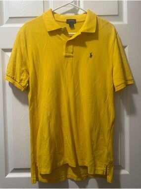 Polo by Ralph Lauren Bright Yellow Cotton Polo with Navy Pony